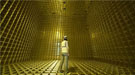Inside the first ProtoDUNE detector, before it was filled with liquid argon.