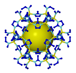 Crystal structure of ZIF-8.