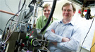 Troy Van Voorhis, professor of chemistry (left), and Marc Baldo, professor of electrical engineering (right).