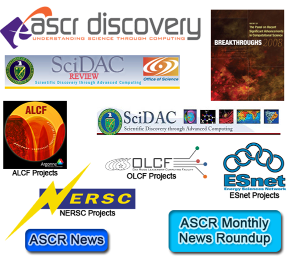 Collection of logos for ASCR Discovery
