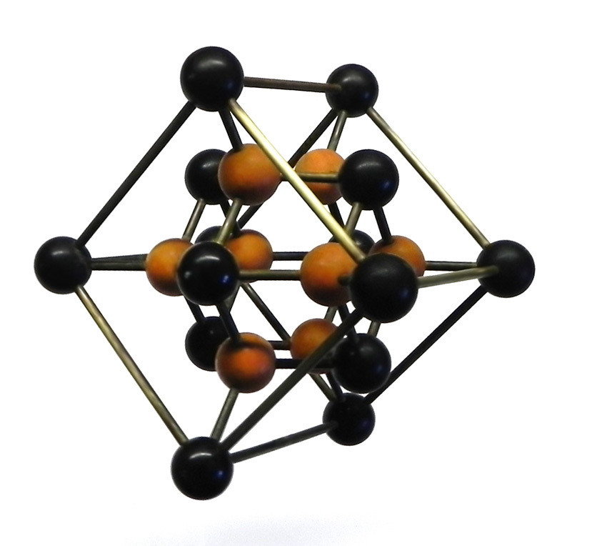 Elementary molecular model of Plutonium Dioxide.