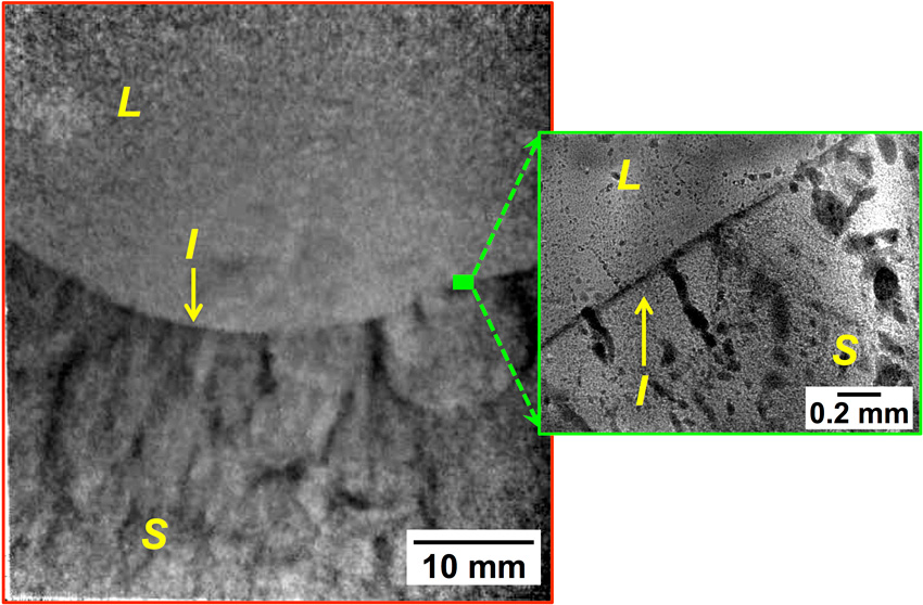 Protons and x-rays permit direct, nondestructive imaging of melting and solidification of metal alloys.
