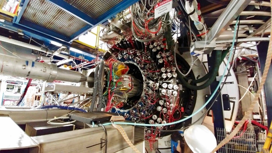 The Continuous Electron Beam Accelerator Facility (CEBAF) at the Thomas Jefferson National Accelerator Facility (TJNAF or JLab) provides high quality beams of polarized electrons that allow scientists to extract information on the quarks and gluons that make up protons and neutrons.