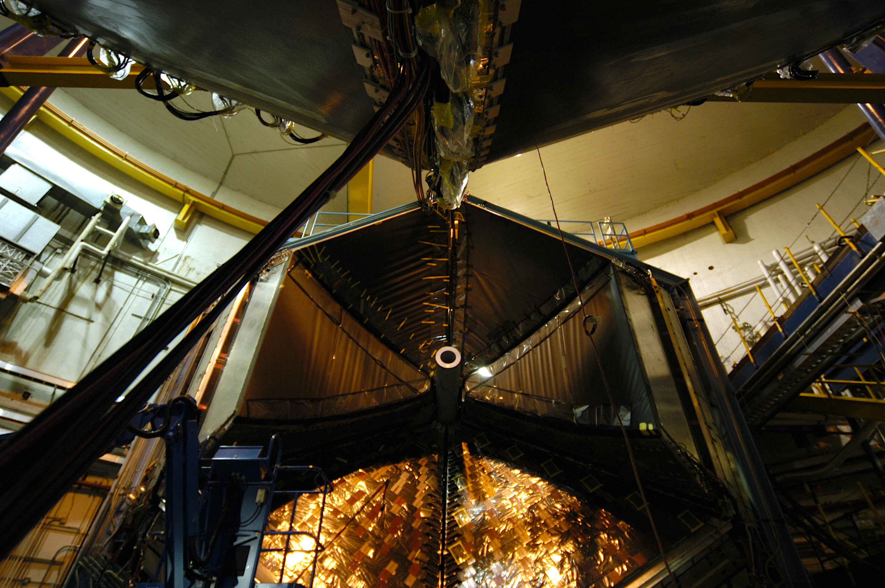Data on Lambda particle formation came from experiments in Experimental Hall B, shown here, part of the Continuous Electron Beam Accelerator Facility.
